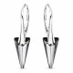 Sidabriniai auskarai „Spike II (Silver Night)“ su Swarovski® kristalais