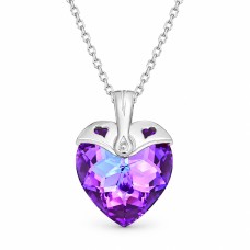 Sidabrinis pakabukas „Cupid II (Heliotrope)“ su Swarovski® kristalais