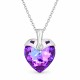 925 Sterling Silver Pendant “Cupid II (Heliotrope)” created with Crystals by Swarovski®