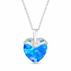 Sidabrinis pakabukas „Cupid (Aquamarine AB)“ su Swarovski® kristalais