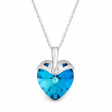 Sidabrinis pakabukas „Cupid (Bermuda Blue)“ su Swarovski® kristalais