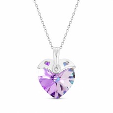 Kaklo papuošalas moterims DiamondSky „Cupid (Vitrail Light)“ su Swarovski kristalais
