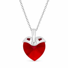 Sidabrinis pakabukas „Cupid (Siam)“ su Swarovski® kristalais