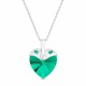 Серебряный кулон «Купидон (Emerald)» с кристаллами Swarovski®