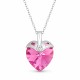 Серебряный кулон «Купидон (Rose AB)» с кристаллами Swarovski®