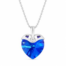 Kaklo papuošalas moterims DiamondSky „Cupid (Sapphire AB)“ su Swarovski kristalais