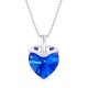 Kaklo papuošalas moterims DiamondSky „Cupid (Sapphire AB)“ su Swarovski kristalais