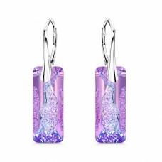 Sidabriniai auskarai moterims DiamondSky „Growing Crystal II (Vitrail Light)„ su Swarovski kristalais