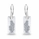 Серебряные серьги 925 пробы «Растущий Кристалл II» с кристаллами Swarovski®