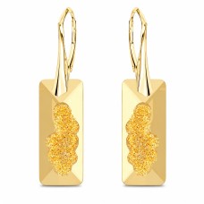 Sidabriniai auskarai moterims DiamondSky „Growing Crystal II (Golden Shadow)„ su Swarovski kristalais