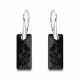 Серебряные серьги 925 пробы «Растущий Кристалл II (Jet)» с кристаллами Swarovski®