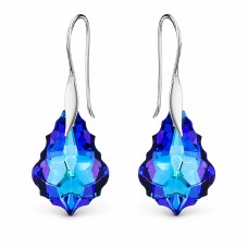 Sidabriniai auskarai moterims DiamondSky „Baroque IV (Heliotrope)„ su Swarovski kristalais