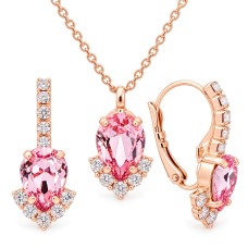 Papuošalų rinkinys moterims „Leonora II (Light Rose)“ su Preciosa® kristalais