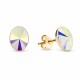 Серебряные серьги 925 пробы «Кларис V (Aurora Borealis)» с кристаллами Swarovski®