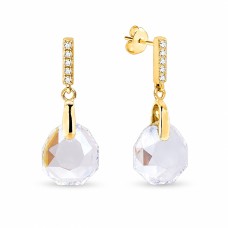 Серебряные серьги 925 пробы «Калатея (Crystal Shimmer)» с кристаллами Swarovski®