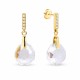 925 Sterling Silver Earrings “Calathea (Crystal Shimmer)” created with Crystals by Swarovski®