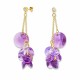 Серебряные серьги 925 пробы «Орхидея (Iris / Violet)» с кристаллами Swarovski®