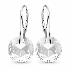 Серебряные серьги 925 пробы «Марианна» с кристаллами Swarovski®