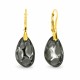 Серебряные серьги 925 пробы «Радиолярия (Silver NIght)» с кристаллами Swarovski®