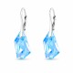 Серебряные серьги «Гиперборея (Aquamarine Blue)» с кристаллами Сваровски®