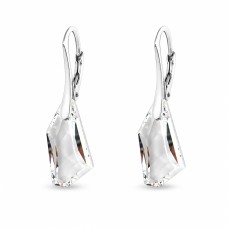 Серебряные серьги 925 пробы «Гиперборея» с кристаллами Swarovski®