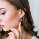 Серьги «Ослепительный Блеск IV (Padparadscha)» с кристаллами Swarovski®