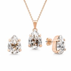 Papuošalų rinkinys moterims „Venus II (Silver Patina)“ su Swarovski® kristalais