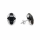 Sidabriniai auskarai „Delia (Graphite Lite Chrome)“ su Swarovski® kristalais