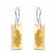 Sidabrinis papuošalų rinkinys moterims DiamondSky „Growing Crystal II (Golden Shadow)“ su Swarovski kristalais