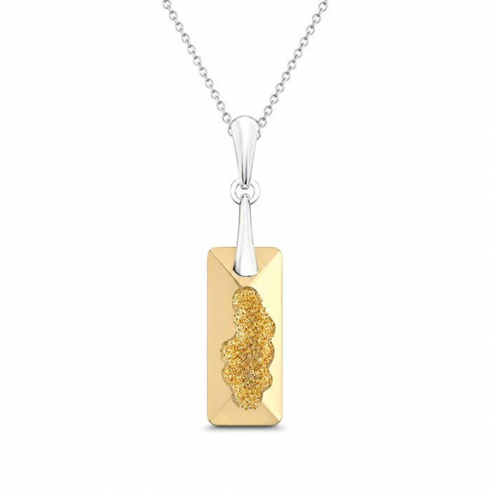 Sidabrinis papuošalų rinkinys moterims DiamondSky „Growing Crystal II (Golden Shadow)“ su Swarovski kristalais
