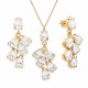 Papuošalų rinkinys moterims DiamondSky „Amber II“ su Preciosa® kristalais