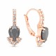 Серьги «Леонора II (Jet hematite)» с кристаллами Preciosa®