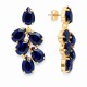Papuošalų rinkinys moterims „Amber II (Dark Indigo)“ su Preciosa® kristalais