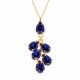 Papuošalų rinkinys moterims „Amber II (Dark Indigo)“ su Preciosa® kristalais