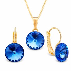 Papuošalų rinkinys moterims „Clarice II (Sapphire)“ su Swarovski® kristalais
