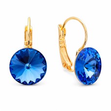 Серьги «Кларис II (Sapphire)» с кристаллами Swarovski®