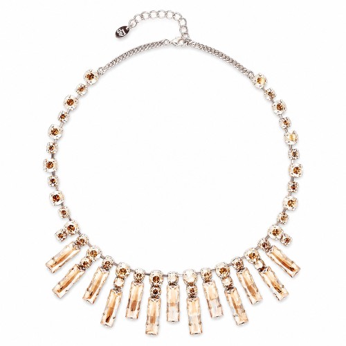 Necklace “Marie Antoinette” (Golden Shadow) created with Crystals by Swarovski®