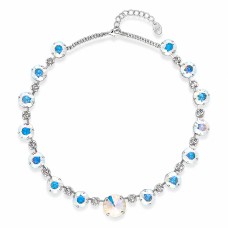 Kaklo papuošalas moterims DiamondSky „Vortex (Aurora Borealis)“ su Swarovski kristalais