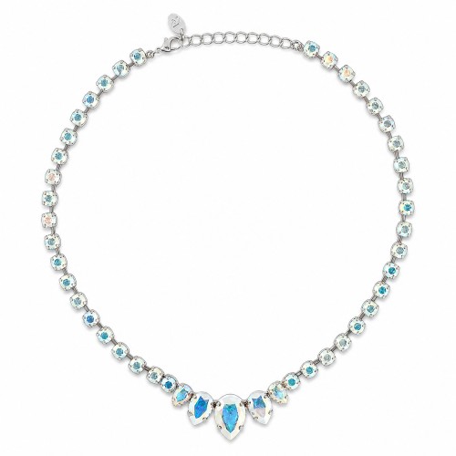Wedding Necklace “Leonora (Aurora Borealis)” dazzling with Crystals by Swarovski®
