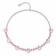 Kaklo papuošalas moterims DiamondSky „Vortex II (Light Rose)“ su Swarovski kristalais