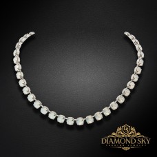 Kaklo papuošalas moterims DiamondSky „Classic (White Opal)“ su Swarovski kristalais