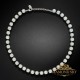 Kaklo papuošalas moterims DiamondSky „Classic (White Opal)“ su Swarovski kristalais
