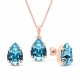 Papuošalų rinkinys moterims „Venus II (Aquamarine)“ su Swarovski® kristalais