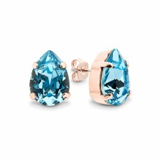 Серьги «Венус II (Aquamarine)» с кристаллами Сваровски®