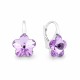 Серебряные серьги «Солнечный Цветок II (Violet)» с кристаллами Сваровски®