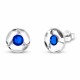 Sidabriniai auskarai „Astra (Capri Blue)“ su Swarovski® kristalais
