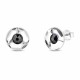 Sidabriniai auskarai „Astra (Hematite)“ su Swarovski® kristalais