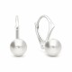 Sidabriniai auskarai „Rani (Light Grey)“ su Swarovski® perlais