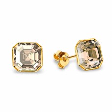 Sidabriniai auskarai „Imperial II (Golden Shadow)“ su Swarovski® kristalais
