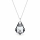 Sidabrinis pakabukas „Baroque V (Silver Night)“ su Swarovski® kristalais